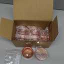 DMuuuDM 1 oz 7 Pack Pink Glass Jars,Empty 30ml Cream Jars with Rose gold Lids&Inner liner,Sample Cosmetic Container Vials Pot for Face Cream Eyeshadow Lotion Powder Foundation