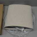 White lamp shades,linen lamp shade,lampshades set of 2 with 2 lamp shade harp,drum lamp shades for table lamps,15" Top X 15" Bottom X 12" H,Spider Fitter, Easy Assembly Required (Beige)