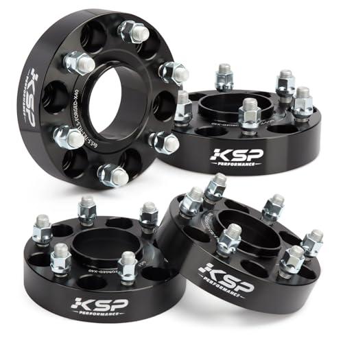 KSP 6X5.5 Wheel Spacers for Silverado Sierra,1.5"(38mm) Real Forged Spacers with 78.1mm Hub Bore M14x1.5 Studs fit for Tahoe Avalanche Express Suburban Sierra Yukon