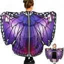 Double-Sided Printing Butterfly Costume for Women and Girls Butterfly Wings Adult Cape Halloween Costumes Fairy Wings (Kids)