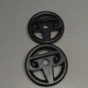 Orzly Steering Wheels for Nintendo Switch & OLED Console JoyCons, Racing Wheels for Mario Kart 8 Deluxe [Mariokart Switch Steering Wheel Joycon Controller Attachment Accessories]-TWIN PACK [2X Black]