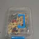 UPINS 24pcs Mini Dinosaur Figures and Dinosaur Fossil Skeletons,Plastic Dinosaurs Assorted Dino Bones with Storage Box Educational Gift for Science Play Sand Dig Party Favor Decorations