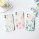 3 x NITITOP Compatible with iPhone 11 Case Cute Flower Floral Tulip Pattern for Women Girls Trendy Slim Fit TPU Bumper Silicone Shockproof Full Camera Protection Cover - Pink