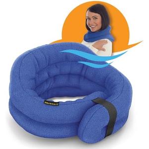 SunnyBay Microwave Heating Pad, Microwavable Heated Neck and Shoulder Wrap, Hands-Free Weighted Moist Hot or Cool Pack, Soft Fleece Cover and Flaxseed Filling, 26 Inch Length, SkyBlue