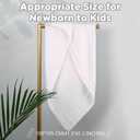 MUKIN Baby Bath Towels, Super Soft Cotton Receiving Blanket for Baby's Delicate Skin,2Pack Swaddle Blanket for Newborns Toddlers Boy Girl,Baby Registry as Shower (White+White), 
41.3"L x 41.3"W