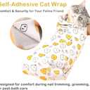 27.6'' Cat Grooming Wrap for Cutting Nails - Escape Proof Cats Restraint Wrap for Nail Clipping,Kitten Swaddle Wrap,Anti-Scratch & Anti-Bite,Easy Clipping & Care Pet Tool(L (up to 18 lbs)