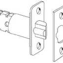 Schlage 16-211 2 3/8" or 2 3/4" Replacement Deadlatch with Triple Faceplate Opti, Satin Nickel