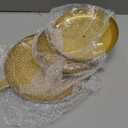 2 Tier Fruit Basket, Iron Fruit Serving Tray Waterproof Multi Tier Storage Platter Serving Stand Vegetable Storage Snack Nuts Dessert Cake Tray for Party Wedding(Gold)