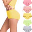 CAILECOTTON Womens Underwear Cotton Briefs for Women Plus Size Panties for Women Pack 2/5 (Large)