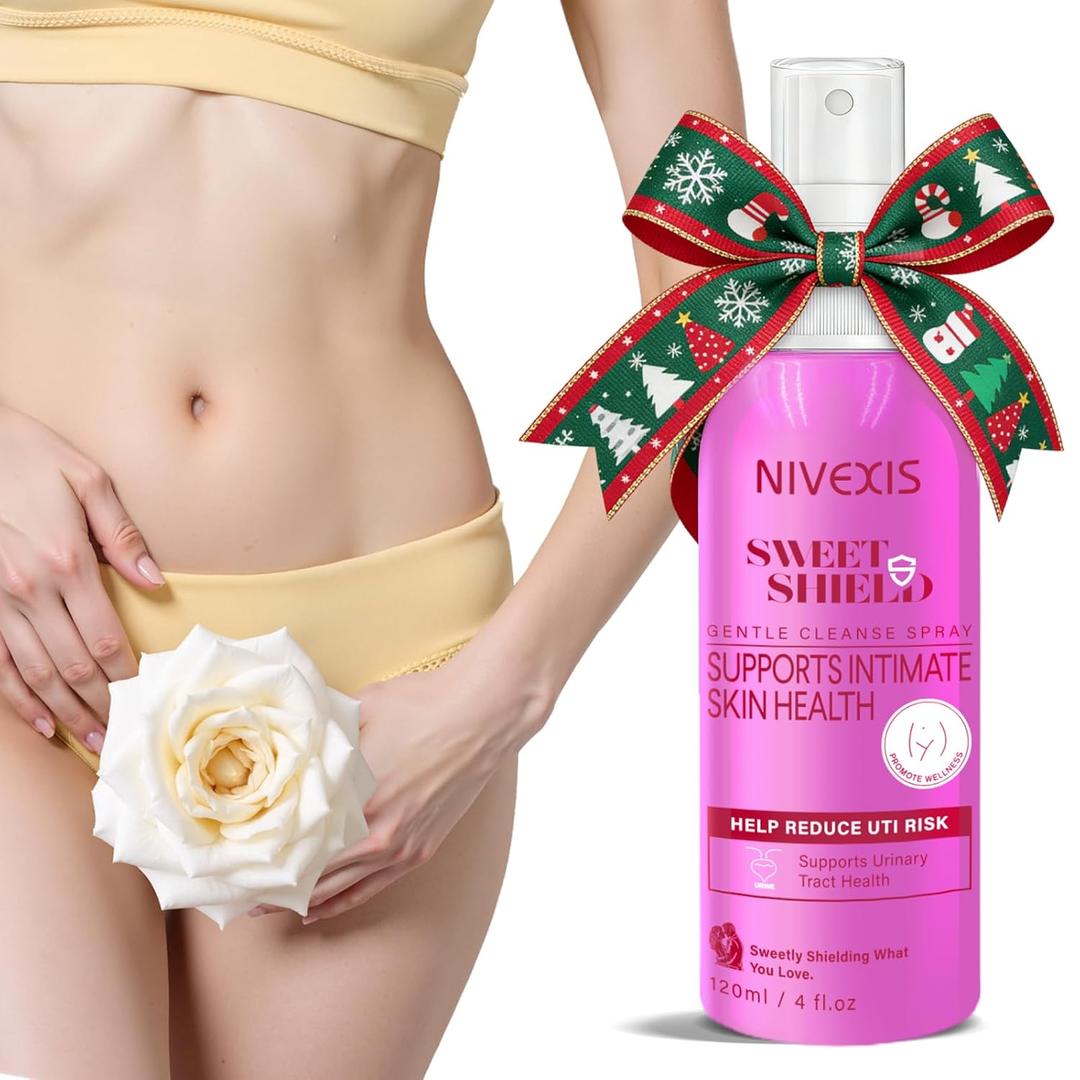 Feminine Intimate Skin Spray, Vaginal Odor Control & Itch Relief, pH Balanced Hygiene Cleanser, Soothes Irritated for Vaginal, Hypoallergenic, Fragrance-Free Hypochlorous Acid Formula, 4 fl oz