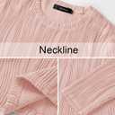 ZESICA Fall Tops for Women 2025 Trendy Long Sleeve Shirts Dressy Casual Textured Blouses (Pink, XL)