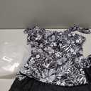 Tempt Me Women Tankini Swimsuits with Skirt - Two Piece Tummy Control Bathing Suit with Pockets Loose Fit 2026 Swimwear (Large, Black Floral)