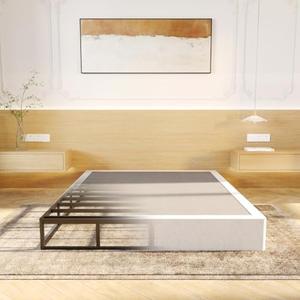 LUMUNANCE King Box Spring 9 Inch, Heavy Duty Metal Box Spring King Size Bed Base, Mattress Foundation with Fabric Cover, Easy Assembly