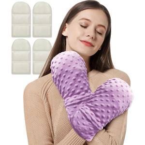Microwavable Therapy Mittens with Arthritis Compression Gloves,Moist Heat Therapy Relief for Hands and Fingers of Stiff Joints, Trigger Finger, Inflammation, Raynaud's, Carpal Tunnel (Lavender)