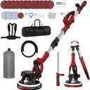 Drywall Sander with Vacuum Dust Collector, 1200W 5 Variable Speed 800-2100RPM Upgraded Popcorn Ceiling Removal Tool, Lijadora Para Drywall Popcorn Ceiling Remover with Extendable Handle