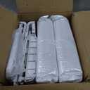 KHNR 3-Tiers Slim Bathroom Storage Cabinet, Foldable Storage Cabinets,Narrow Bathroom Storage,Movable Bathroom Storage Organizer for Small Spaces,Bathroom,Kitchen,Laundry,White