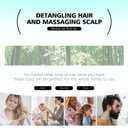 Combeter Bamboo Hair Brush and Comb Set (4PCS) Natural & Eco-Friendly Detangler Comb for Women, Men & Kid, Reduces Frizz, Promotes Healthy Hair Growth Wooden Paddle Brush with Scalp Massage