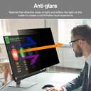 BERSEM 23.8 inch Removable Computer Privacy Screen Filter for 16:9 Ratio Monitor, Anti-Spy, Anti-Glare, Anti-Scratch, UV-Blocking