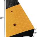 MYOYAY 5'' Rise Rubber Curb Ramp Heavy Duty Rubber Threshold Ramp 10 Ton Car Vehicle Curbside Driveway Ramp for Loading Dock Sidewalk Wheelchair, 38'' (L) x 11.8'' (W) x 5'' (H)