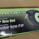 Flexzilla Retractable Enclosed Plastic Air Hose Reel, 3/8 in. x 50 ft., Heavy Duty, Lightweight, Hybrid, ZillaGreen - L8250FZ