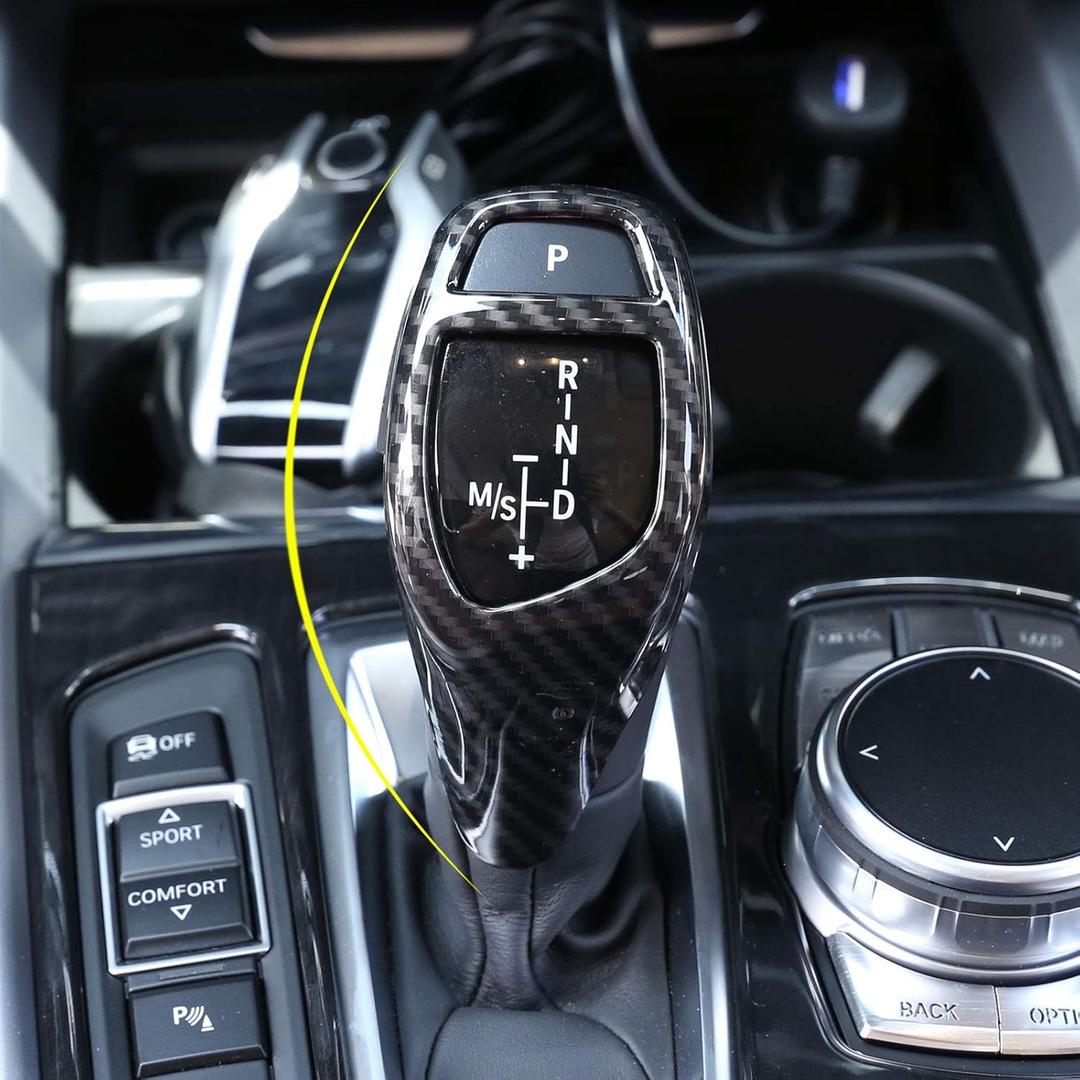 Eiseng Carbon Fiber Gear Shift Knob Cover Tirm for BMW 2 3 4 5 6 Series X3 X4 X5 X6 F22 F30 F31 F34 F10 F07 F25 F26 F32 F33 F36 F45 F15 F16