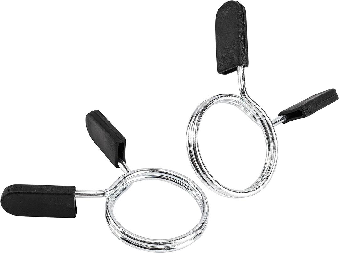 Barbell Clips Olympic Barbell Clamps Collars 2 Inches Weight Bars Lock Dumbbell Spring Clips Circlip Fitness Weightlifting Buckle for Strength Training Gym Accessory