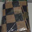 LEEVAN Kitchen Mat Sets of 2, Buffalo Plaid Rugs for Kitchen Floor Non Slip, Washable Kitchen Runner Rugs, Black and Brown Checkered Standing Mats for Laundry/Office(20''x32'+20''x47'')