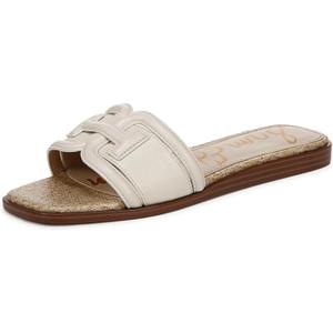 Sam Edelman Women's Irina Flat Sandal (8, Modern Ivory/Banana)