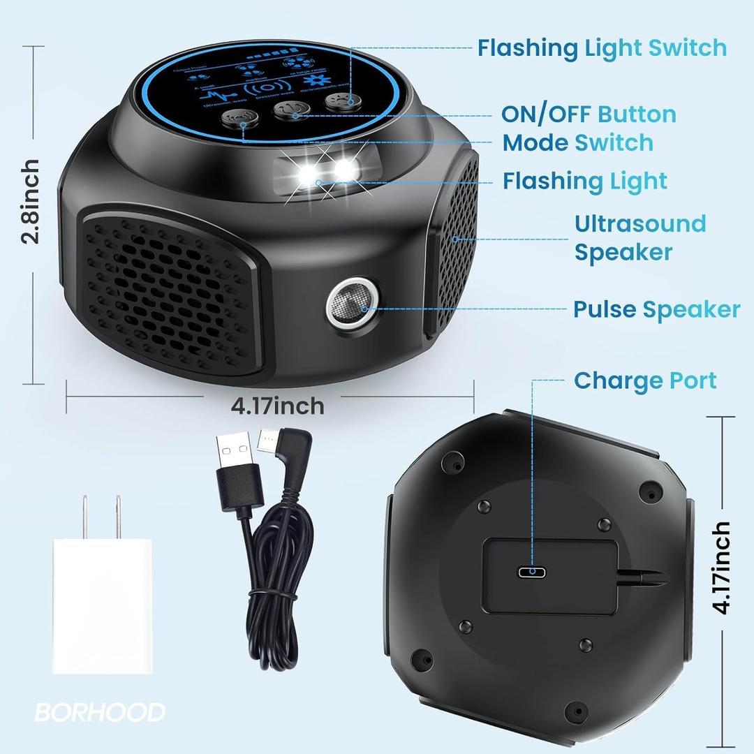 Ultrasonic Mouse Repellent Plug in, Indoor Pest Rodent Control for Mouse Mice Rat Squirrel, Electronic Repelling Device Mouse Traps for House Kitchen Garage 2 Pack