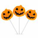 Fruidles Halloween Pumpkin Lollipop Suckers Candy, Spooky, Goody Bag Fillers, Individually Wrapped (24-Pack)