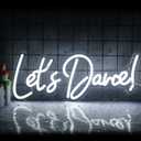 Let's Danced Neon Signs Let's Dance Neon Light Up Sign White Led Word Light Sign Neon Sign Wedding for Dancing Party,Bar Accessories,Valentines' Day,Birthday Party
