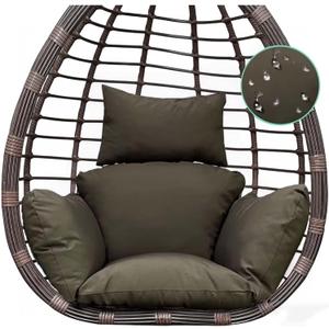 Waterproof Egg Chair Cushion Outdoor Swing Chair Replacement, Dark Gray 49"L x 49"W