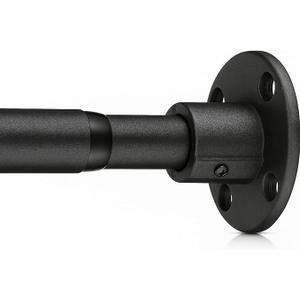 Heavy Duty Shower Rod - Industrial Shower Curtain Rod Wall Mounted for Bathroom,Closet,Room Divider,Outdoor Patio - 28 to 76"Adjustable Shower Pole - Matte Black