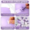 Purple Balloon Arch Kit, 120pcs Purple Balloon Garland Kit With Disco Ball Foil Balloons, Metallic Purple Pearl White Different Sizes For Birthday Wedding Baby Shower Party Bachelorette Decorations