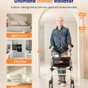Narrow Rollator Walkers for Small Spaces, Indoor Rollator Foldable and Lightweight, Stable Home Rollator with Quiet Anti-Slip Tires, Rollators for Seniors Foldable with Tray