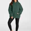 Trendy Queen Womens Oversized Hoodies Fleece Sweatshirts Fall Fashion Pullover Sweaters Winter Clothes (Green, S)