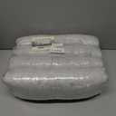 BUYUE Double-Layer Thickened Chair Cushions for Dining Chairs, Natural Latex Foam Support, 2-Faced Reversible Kitchen Seat Cushions, Practical Non-Slip Chair Pads, 4 PCS, Light Grey