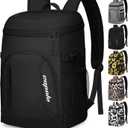 Capolo Cooler Backpack 30 Cans, Insulated Thermal Bag Beverage Soft Cooler Lunch Camping Travel Picnic Hiking for Men Women (Black)