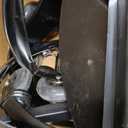 Rolling Shop Stool with Wheels, Garage Mechanic Stool Chair with Backrest, Height Adjustable Heavy Duty Swivel Task Chair, Adjustable Footrest with Storage Tray for Garage Kitchen Salon Tattoo (Black)