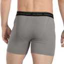 Fishers Finery Athletic Fit Modal Boxer Briefs Moisture Wicking Microfiber Underwear Multipack (Gray, L)