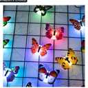 LED Butterfly Night Lights, 20Pcs 3D Glowing Butterfly Decoration Light Colorful Wall Stickers Light for Bedroom, Garden, Backyard, Lawn, Party, Living Room Decor with Randomly Different Color