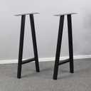 MBQQ Rustic Decor A Shape Table Legs, 35" Height, 15" Wide, Heavy Duty Metal, Dining & Desk, Industrial Modern, DIY Iron Bench Legs