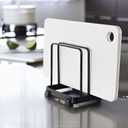 Cutting Board Organizer, Cutting Board Holder Rack, Baking Cookie Pan Sheets for Cabinet Storage or Kitchen Counter (Black)