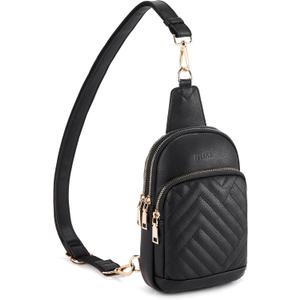 Telena Sling Bag for Women Crossbody Bags Fanny Packs for Women Cross Body Waist Pack with Detachable Strap (0-black)