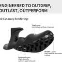 Rubber Gym Grips  Fingerless Workout Hand Grips for Men & Women, Large Size Anti-Slip Grip Pads for Weight Lifting, Crosstraining, Bodybuilding, Deadlifts, Palm Protection for Strength Training (Black)