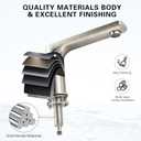 Deck Mount Tub Faucet Brushed Nickel Roman Tub Faucet 2 Handles Classic Longer Spout Bathtub Faucet Filler Set 3 Hole High Flow Tub Faucet