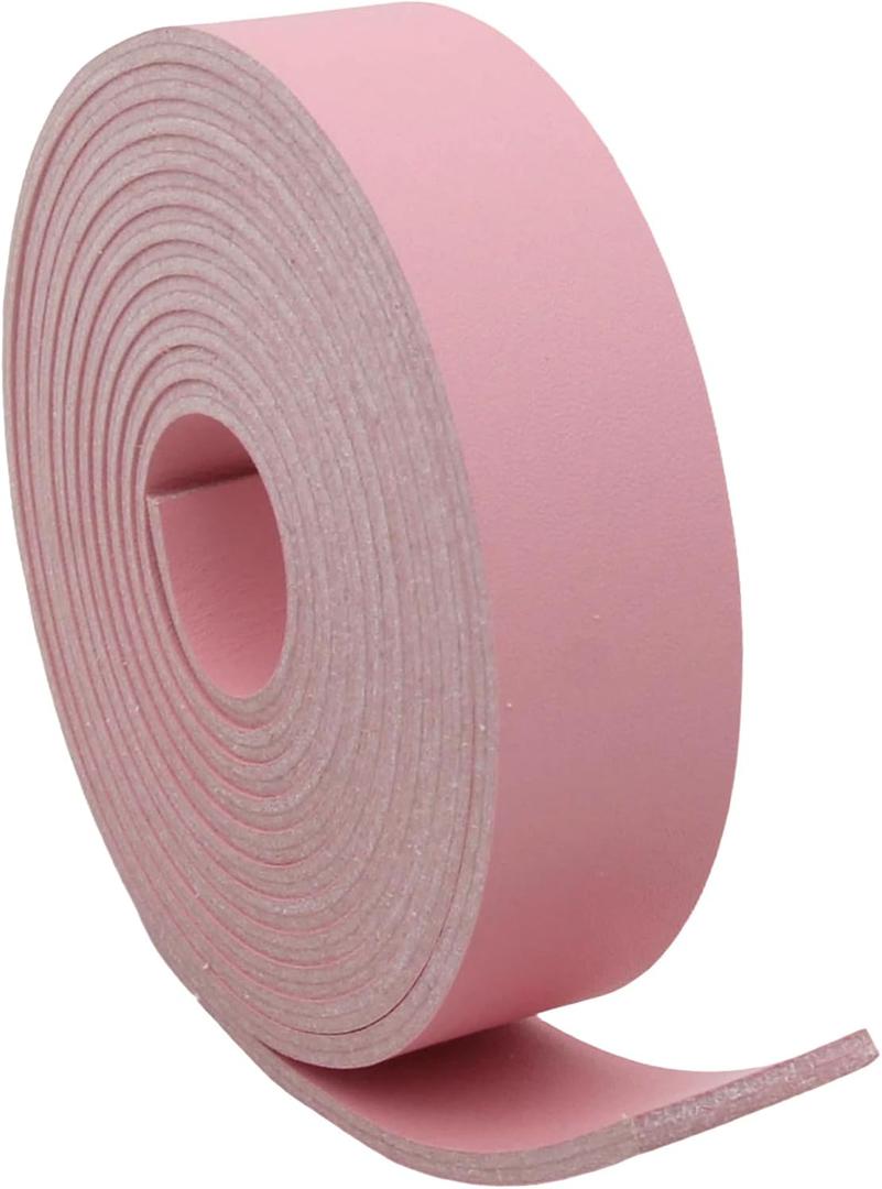 Lalatia Double Sided Faux Leather Strip Leather Strap (Pink, 1'' x 2 Yards)