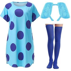 Mepase Women Halloween Costume Include T-Shirt and Dog Ears Headband for Cosplay Party