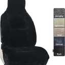 Aegis Cover 2025 Upgraded Premium Australian Merino Sheepskin Car Seat Cover, Easy-Install Summer & Winter Universal Fit for SUV Truck Sedan Most Vehicles (FS-Black)