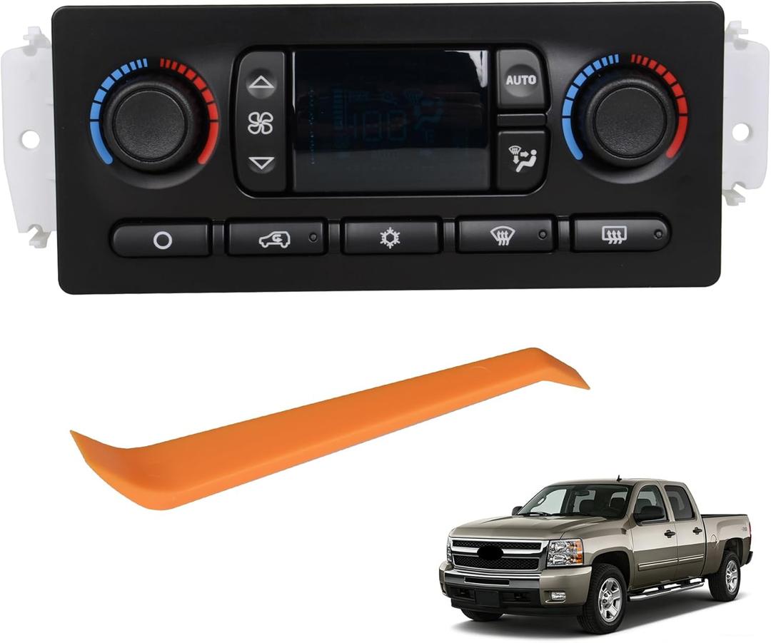 Climate Control Module 599-211XD A/C Control Panel Compatible with Chevrolet Avalanche Silverado Suburban 1500 2500 3500 Trailblazer Tahoe GMC Sierra Envoy Yukon Replace OE 15855848